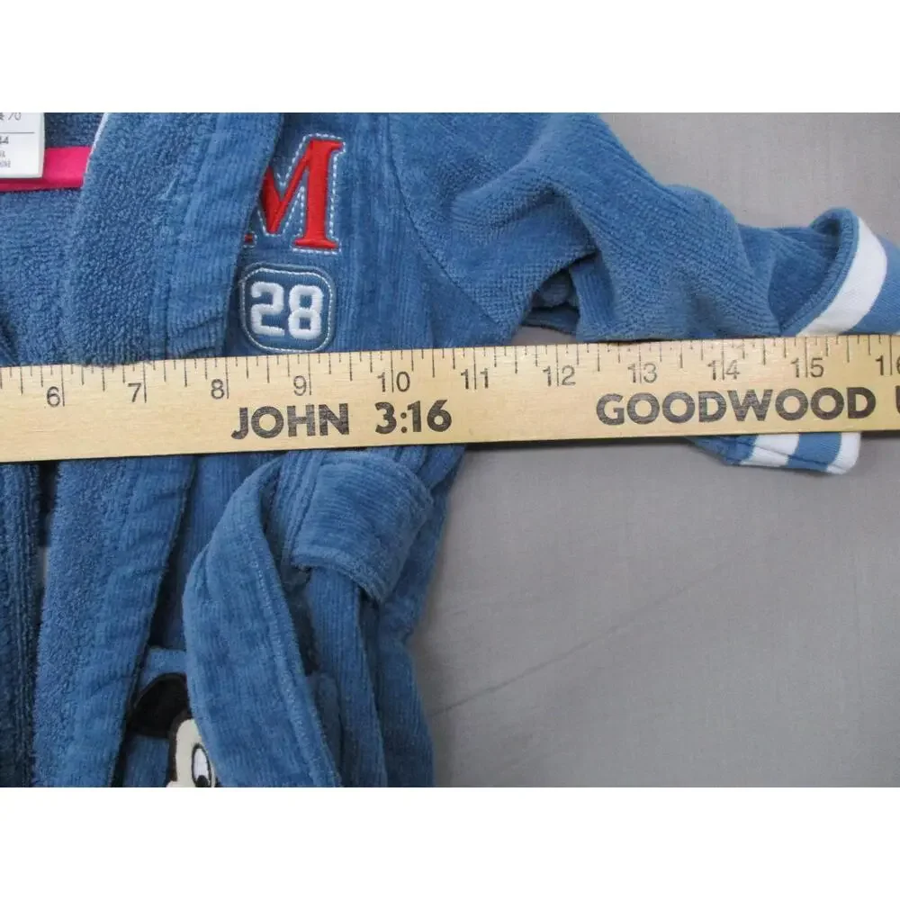Disney Blue‎ Soft Comfy Hooded Robe Kids Size 6-9M